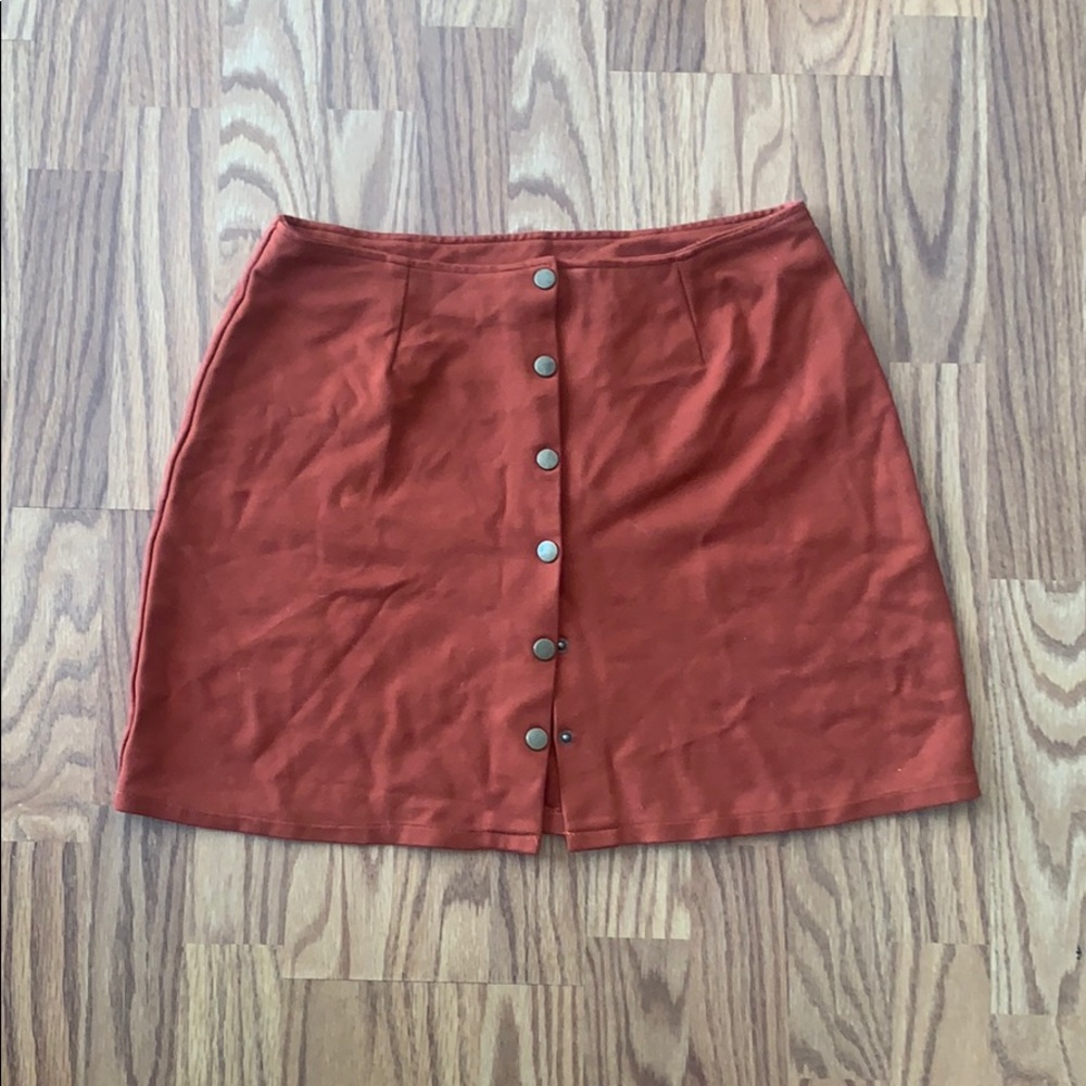 Snap Front Short Skirt